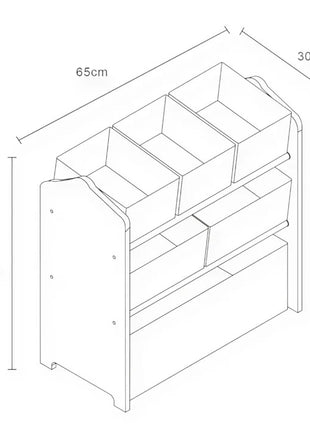 Dečija polica KINDER HOME, Organizator za igračke sa kutijama za odlaganje DINOSAURS