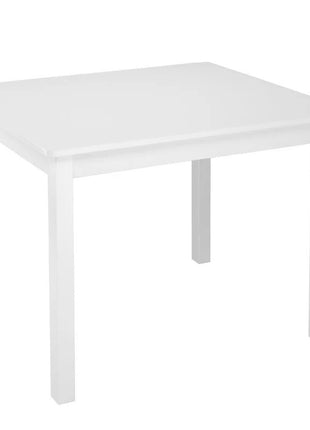 Dečiji sto sa 4 stolice KINDER HOME, drveni set za igru i učenje, beli