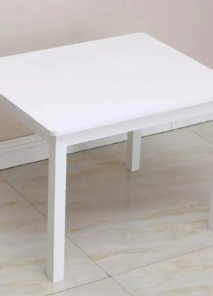 Dečiji sto sa 4 stolice KINDER HOME, drveni set za igru i učenje, beli