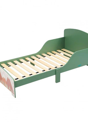 Dečiji krevet KINDER HOME, Zaštita od pada, Drveni, Okvir dušeka 70k140 cm, ŠUMA