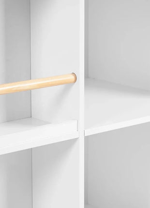 Dečija polica za igračke i knjige KINDER HOME, Kućica sa policama i tablom za crtanje, Montesori, Bela