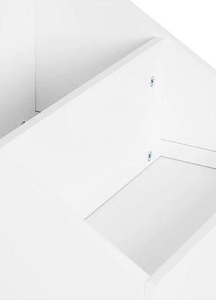 Dečija polica za igračke i knjige KINDER HOME, Kućica sa policama i tablom za crtanje, Montesori, Bela