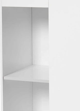 Dečija polica za igračke i knjige KINDER HOME, Kućica sa policama i tablom za crtanje, Montesori, Bela