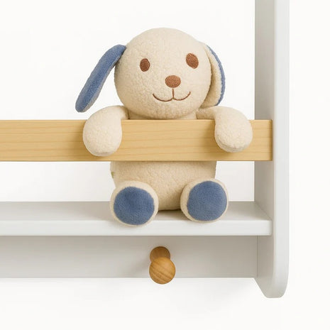 Dečija polica KINDER HOME, Zid sa policama i vešalicama, bela, za dečiju sobu