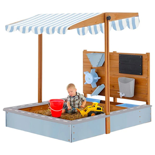 Dječji drveni peščanik KINDER HOME sa podesivim krovom