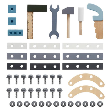 Dečija drvena radionica sa alatima, KINDER HOME, plava