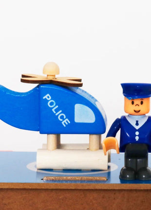 Dečiji drveni voz KINDER HOME, 88 delova, lokomotiva sa baterijom, 3+