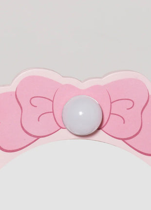 Dečiji drveni toaletni stočić sa ogledalom i svetlima KINDER HOME, roze, 92 cm