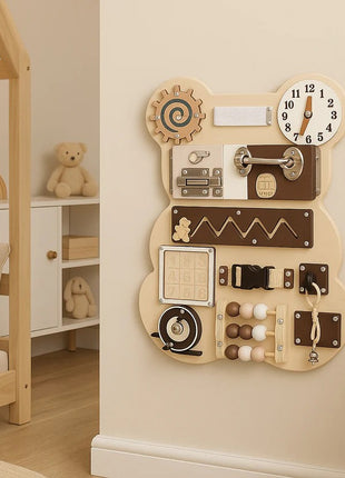 Montesori drvena tabla za motoriku Medved KINDER HOME