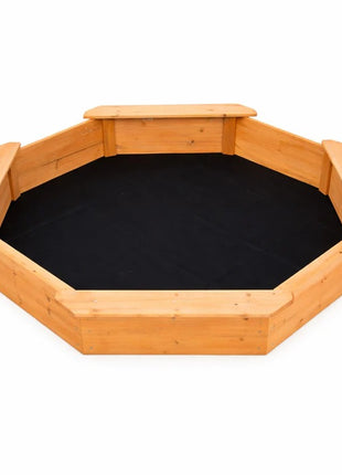 Dečiji drveni peskarnik KINDER HOME – model sa 8 strana i 4 sedišta, 134,5×134,5 cm