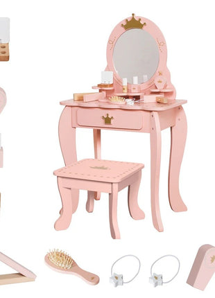 Dečiji sto za šminkanje KINDER HOME sa ogledalom, Princeza