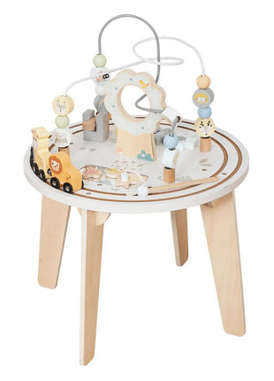 Dečiji drveni edukativni sto sa lavirintom i perlama KINDER HOME